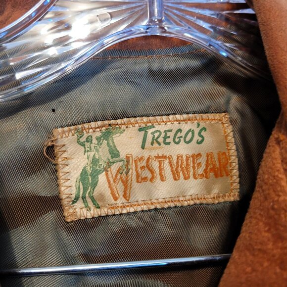 Vintage Fringe Leather Jacket Tregos Westwear 1950s MCM Size Small Flaws - Picture 4 of 10